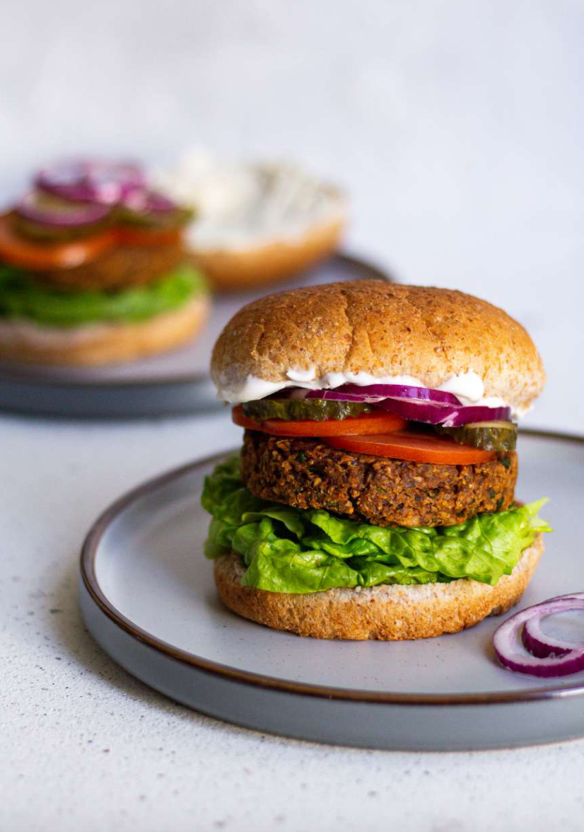 LINSEN-, CHAMPIGNON & WALNUSS-BURGER